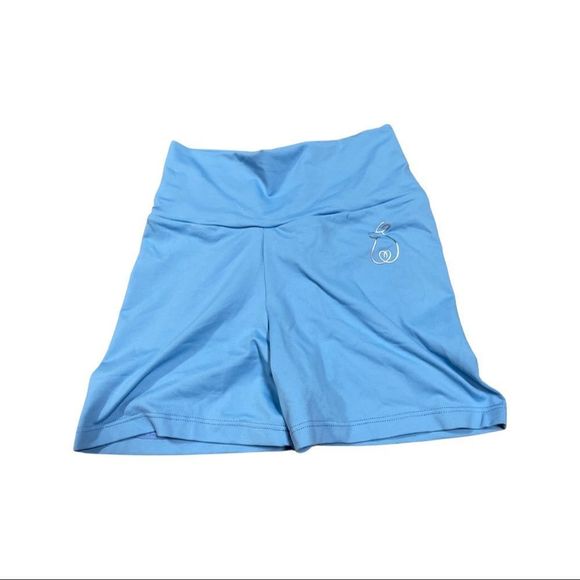 Bombshellbunny fitness blue Booty Scrunch small shorts - Picture 2 of 3